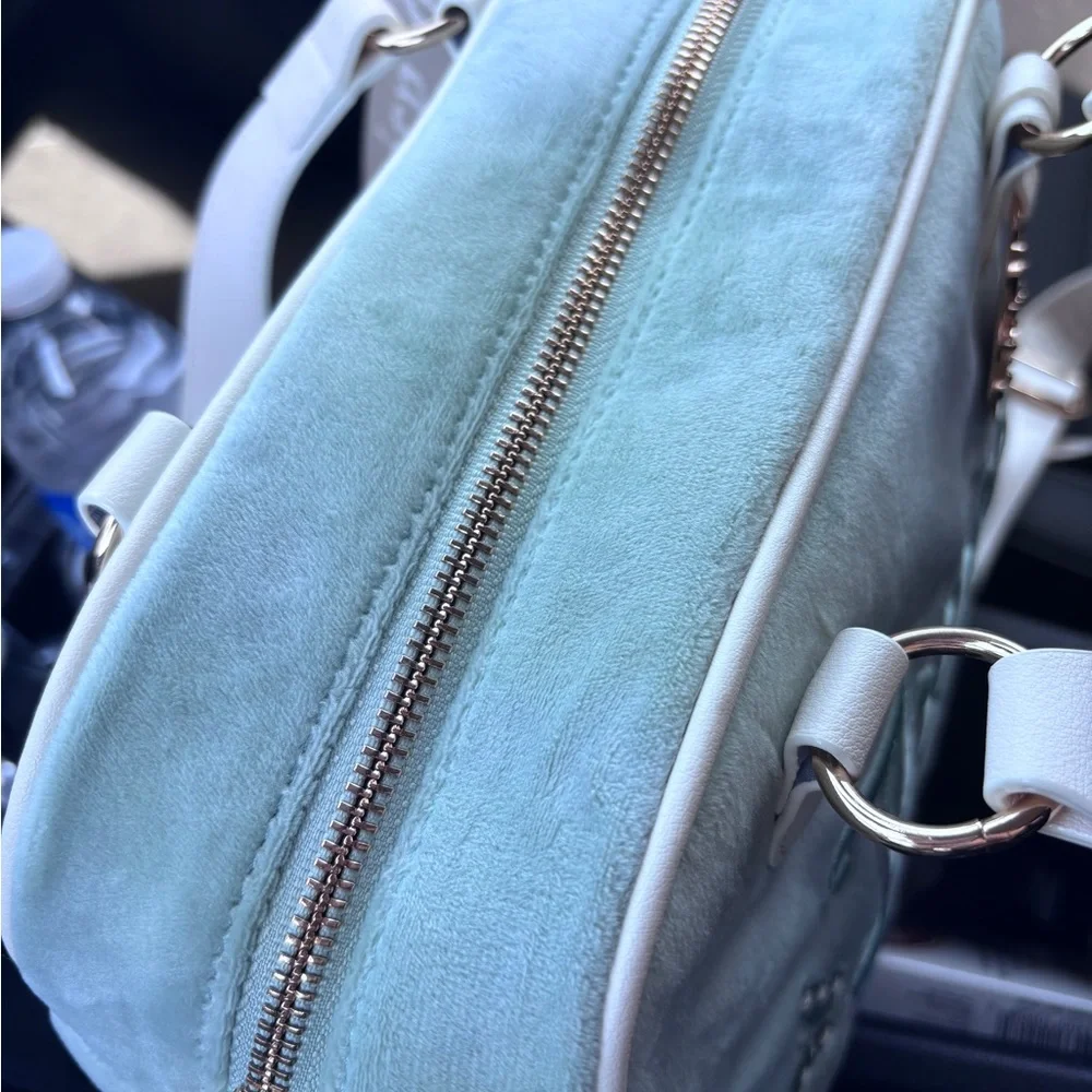 NWT Juicy Couture Mint & Light Pink Crossbody Satchel - Picture 8 of 10